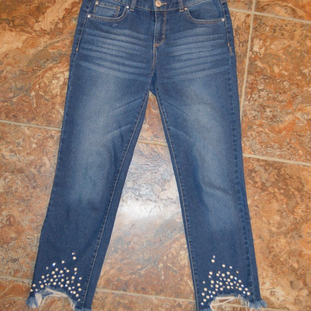 Inc International Concepts Brand Distressed Jeans With PearlsSize 2